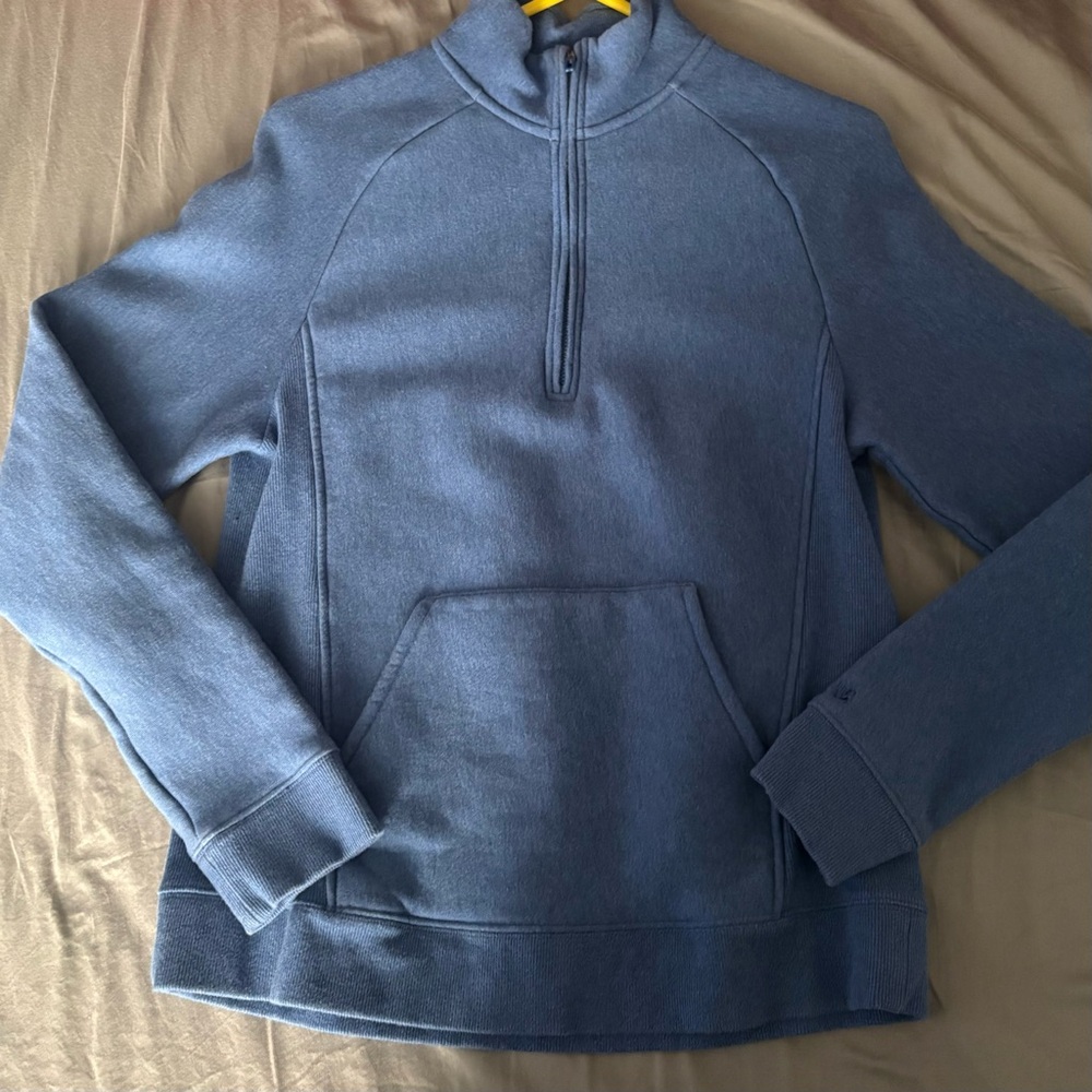 Men's Blue Half-Zip Sweater